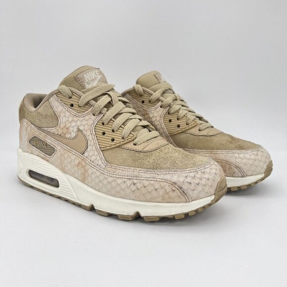 Nike Air Max 90 Linen Sail Snake" 896497-200 Women Size 8.5 Running Old Fashion - Picture 2 of 12